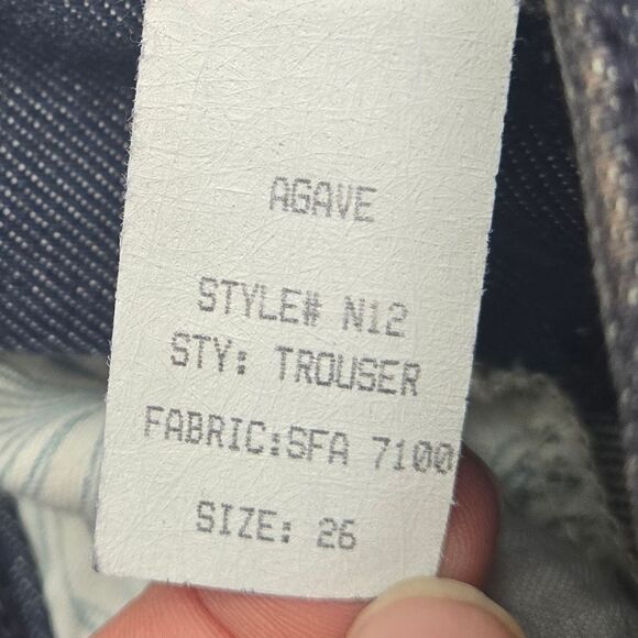 Agave Nectar jeans n12 azure flex size 26 T made in the USA tall - Picture 8 of 10
